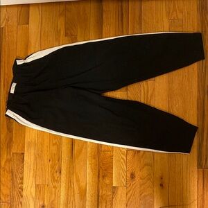 Black Trousers with White Stripe